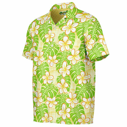 'Summer Beach' Short Sleeve Button-Down Shirt