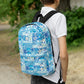 Blue Hawaiian Motif Backpack