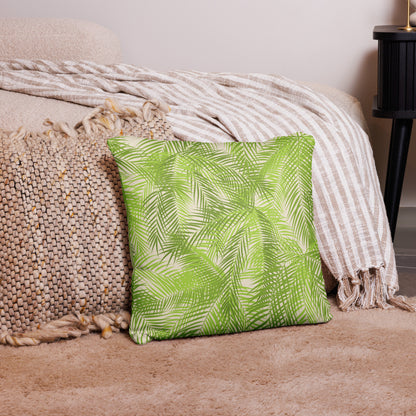 Frond Memories (lime) Basic Pillow