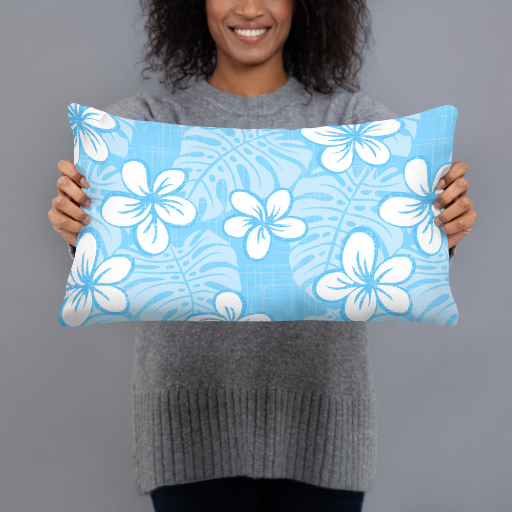 Pale Blue Garden Basic Pillow