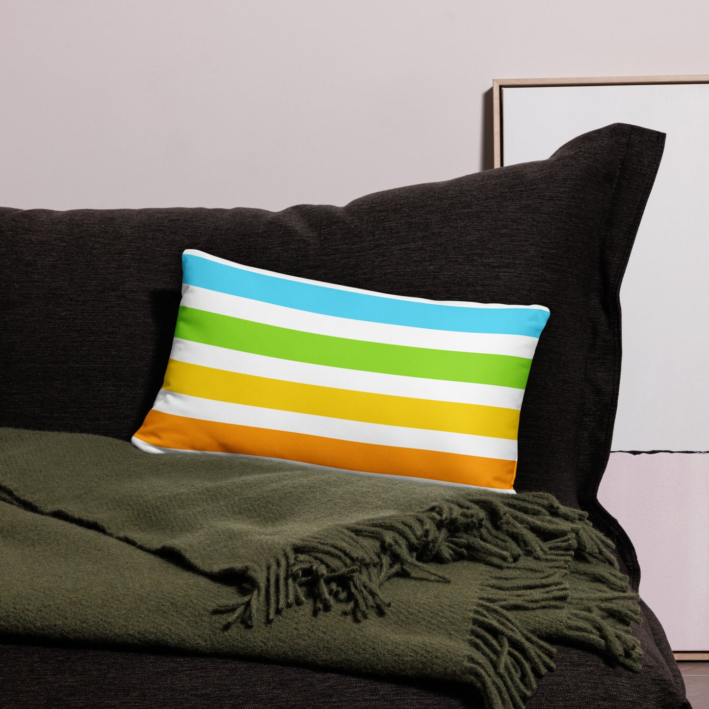 Tropic Beach Stripe Basic Pillow