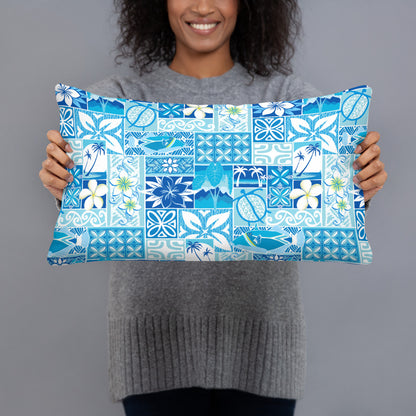Hawaiian Blue Motif Basic Pillow