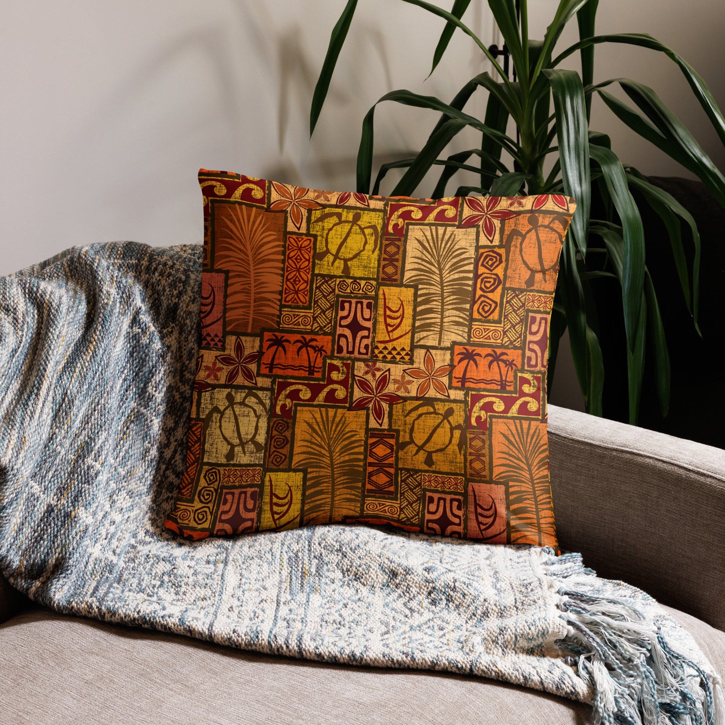 Moku Malihini Pele Sunset Basic Pillow