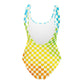 Warm & Cool Check One-Piece Swimsuit