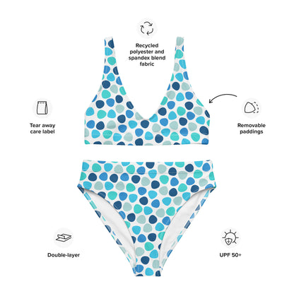 Blue Pepple Recycled high-waisted bikini