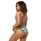 New Hawaiian Motif All-over print recycled string bikini
