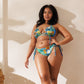 New Hawaiian Motif All-over print recycled string bikini