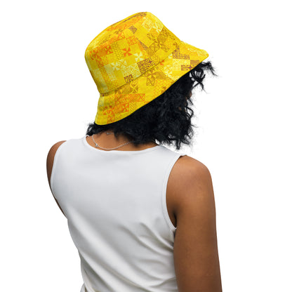 Tapa Tuesday Yellow Reversible bucket hat