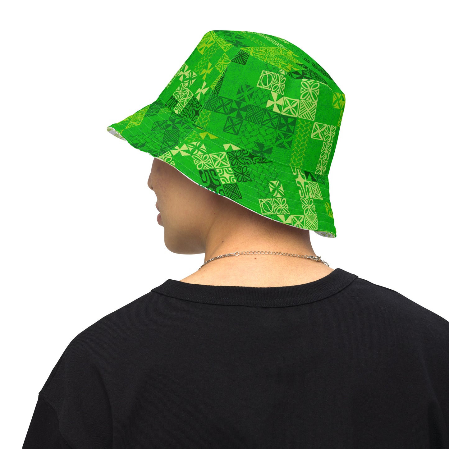 Tapa Tuesday Green Reversible bucket hat