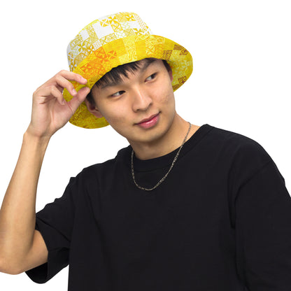 Tapa Tuesday Yellow Reversible bucket hat