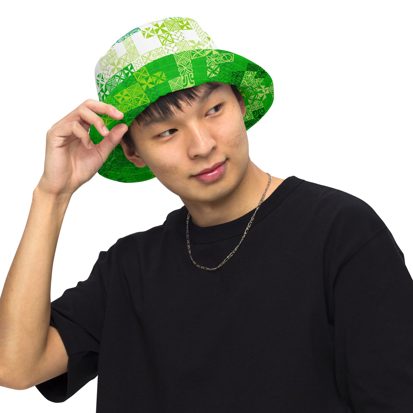 Tapa Tuesday Green Reversible bucket hat