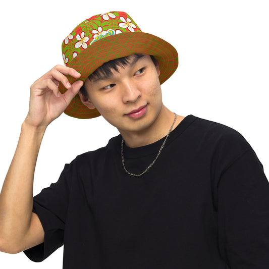 Kalikimaka Weave Reversible bucket hat