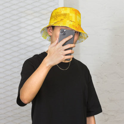 Tapa Tuesday Yellow Reversible bucket hat