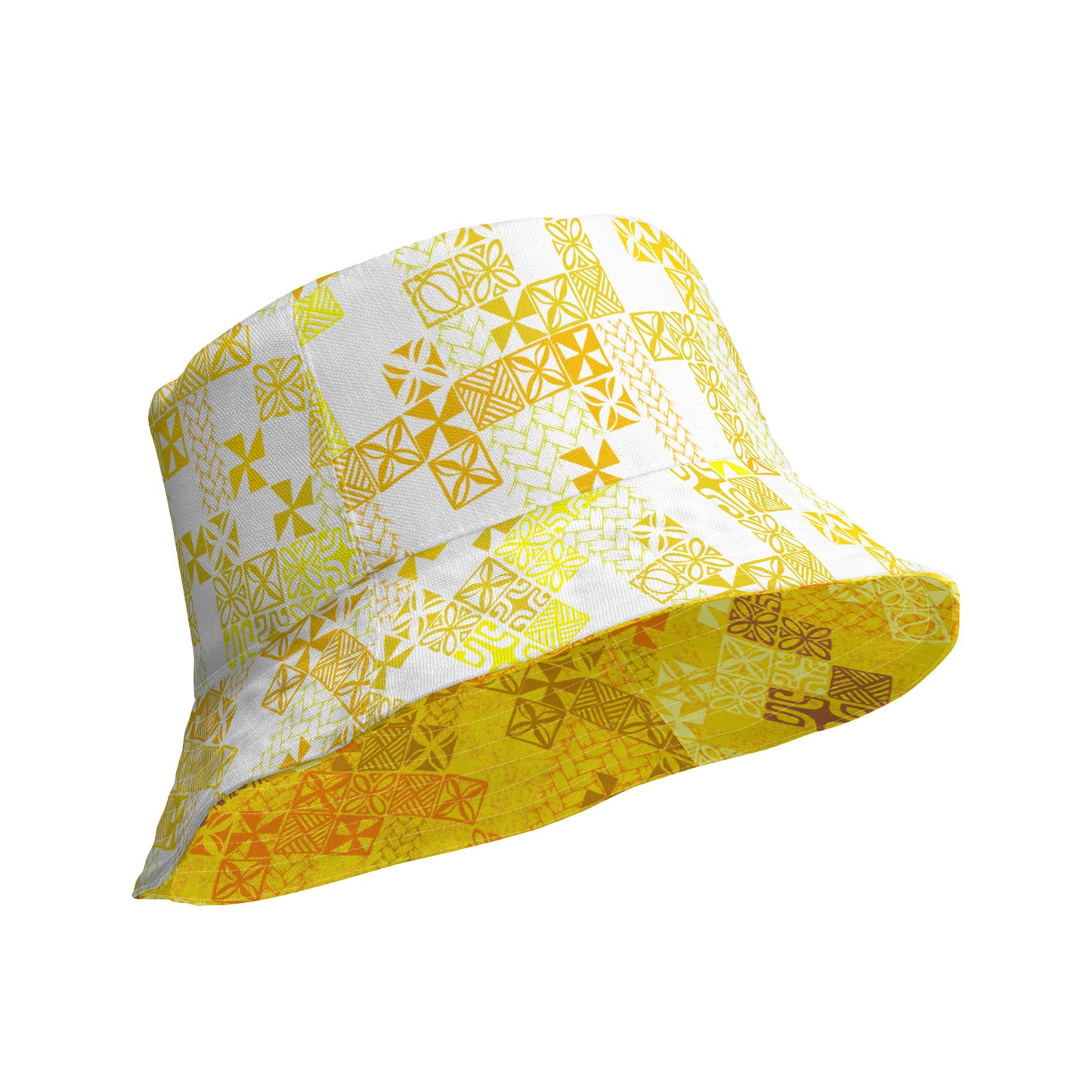 Tapa Tuesday Yellow Reversible bucket hat