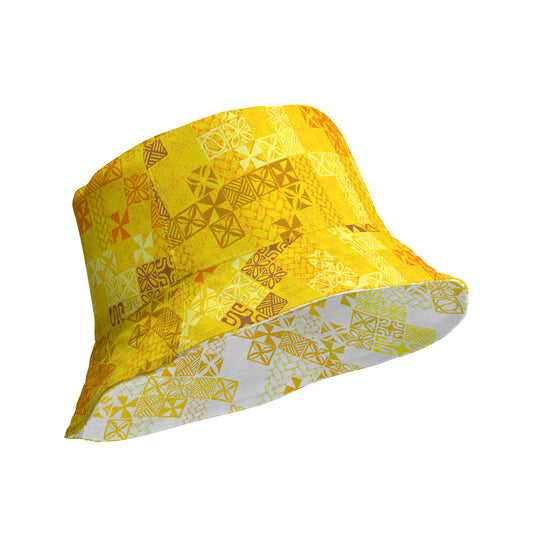 Tapa Tuesday Yellow Reversible bucket hat