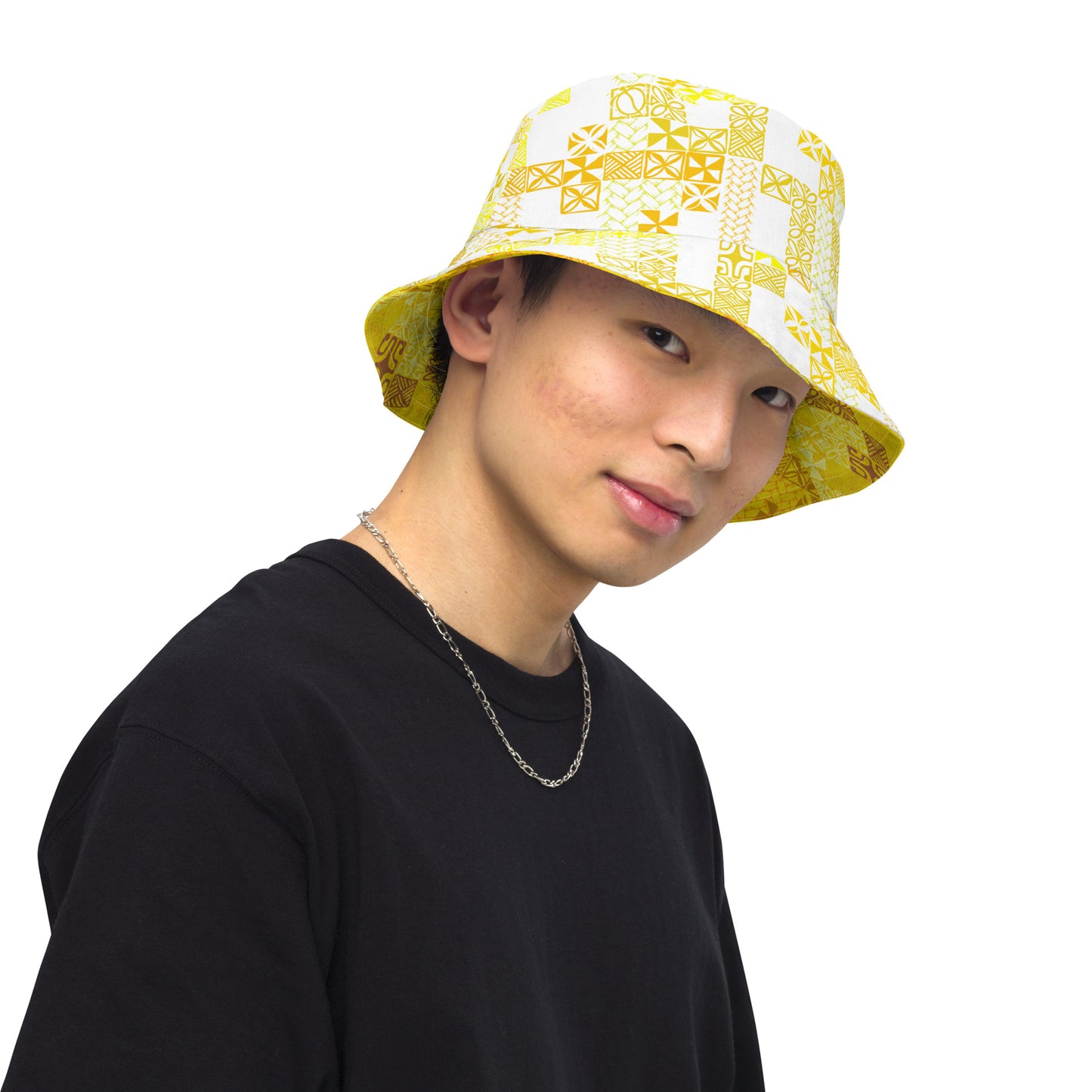 Tapa Tuesday Yellow Reversible bucket hat