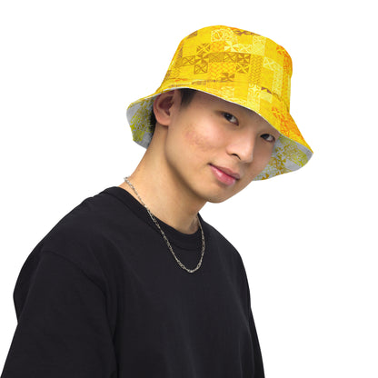 Tapa Tuesday Yellow Reversible bucket hat