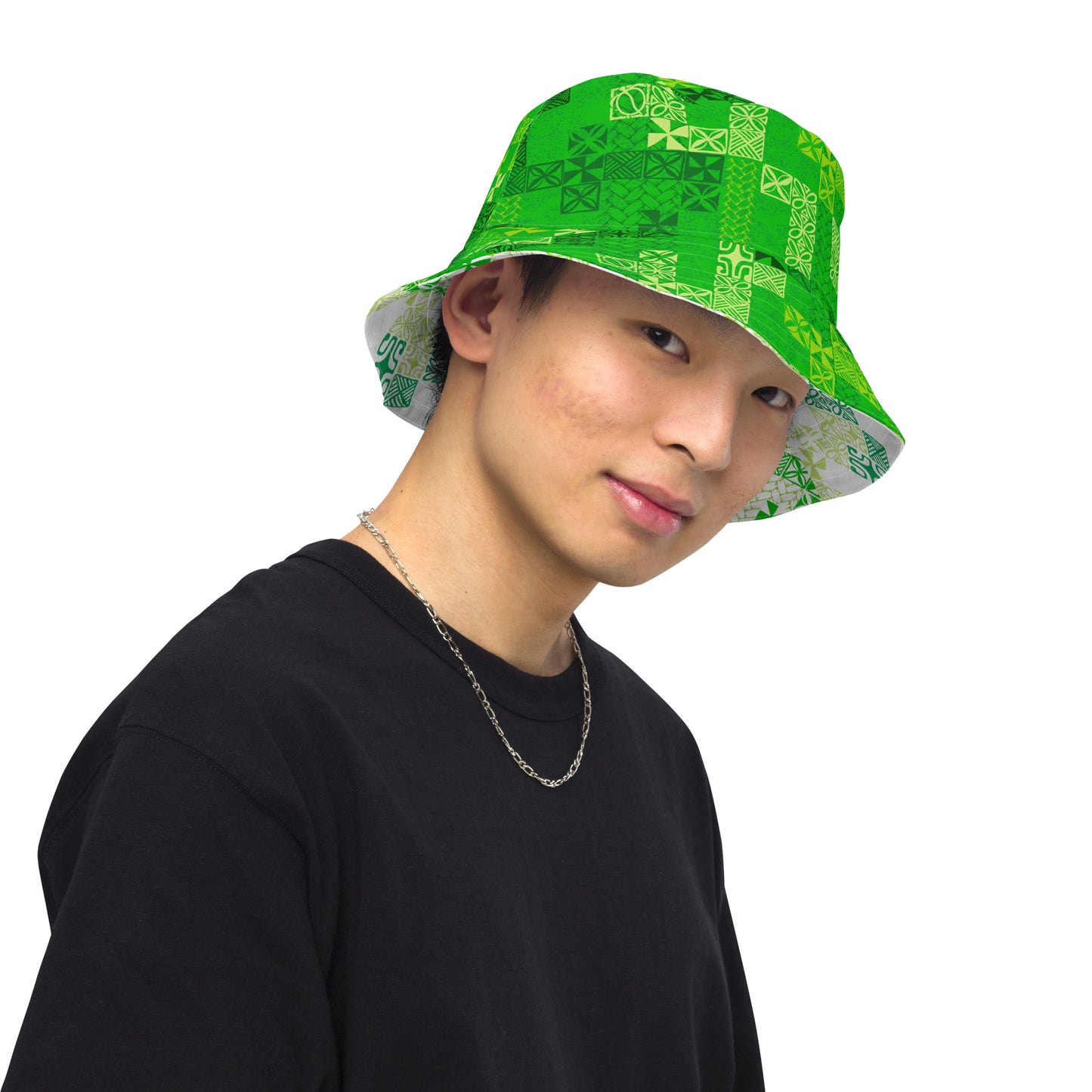 Tapa Tuesday Green Reversible bucket hat