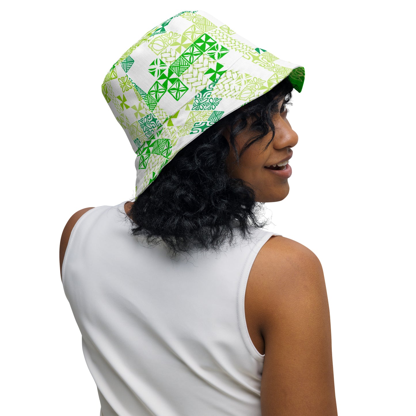 Tapa Tuesday Green Reversible bucket hat