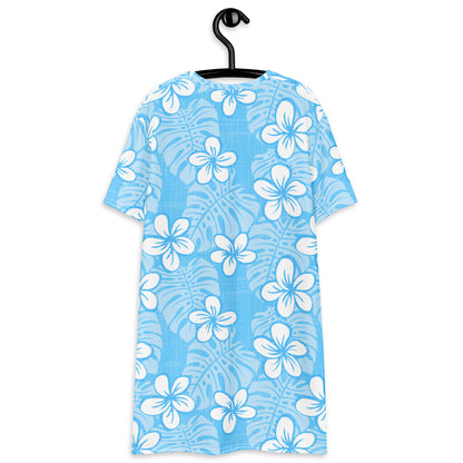 Pale Blue Garden T-shirt dress