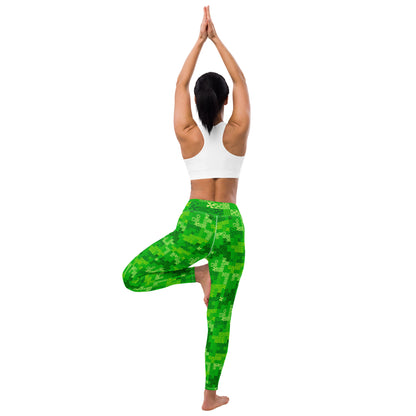 Tapa Tuesday Green Yoga Leggings