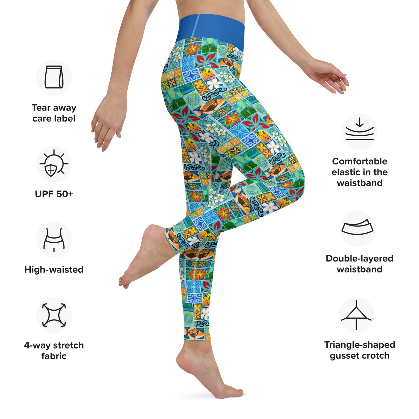 New Hawaiian Motif Yoga Leggings