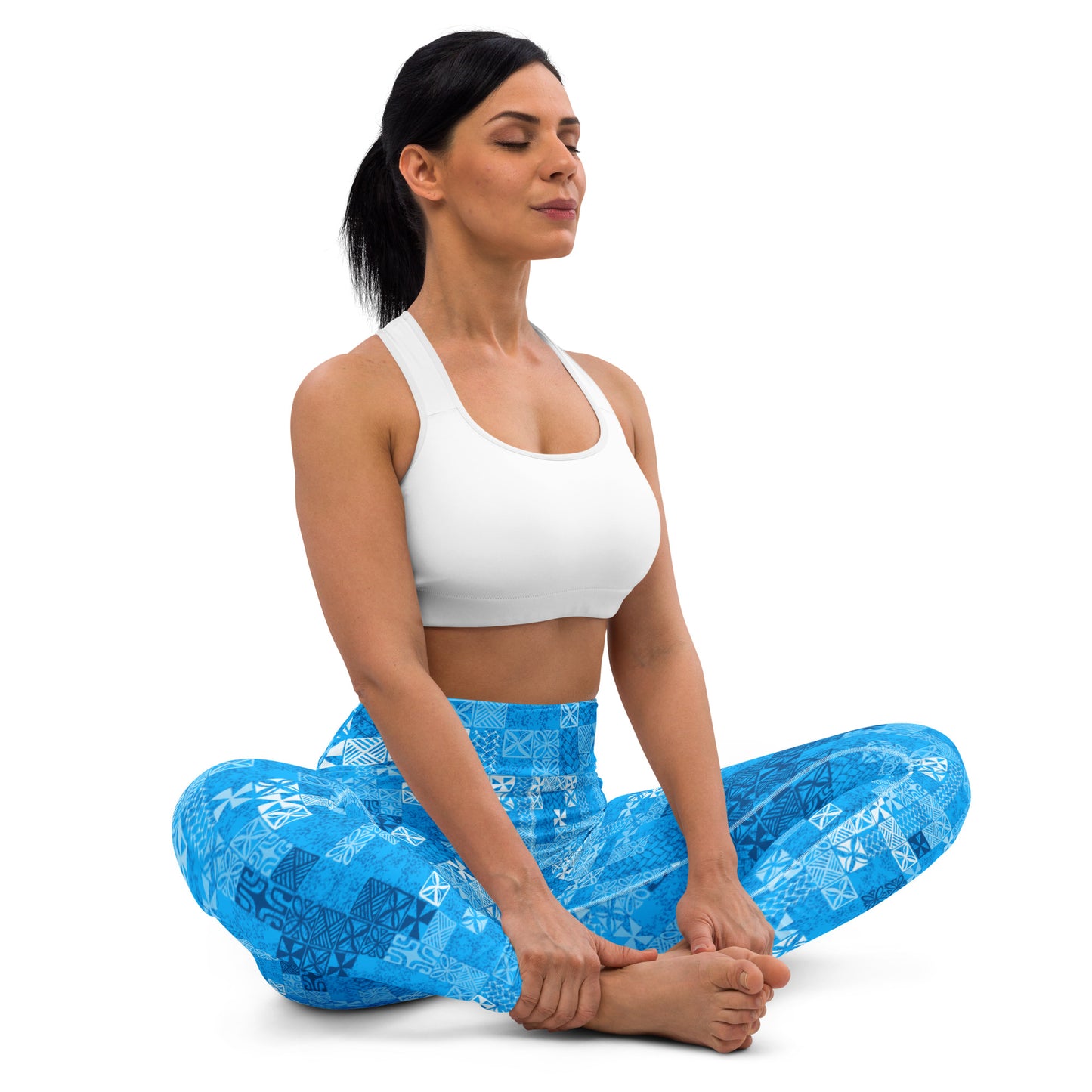 Tapa Tuesday Blue Yoga Leggings