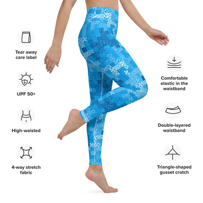 Tapa Tuesday Blue Yoga Leggings