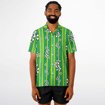 'Lemon Lime Luau' Short Sleeve Button-Down Shirt