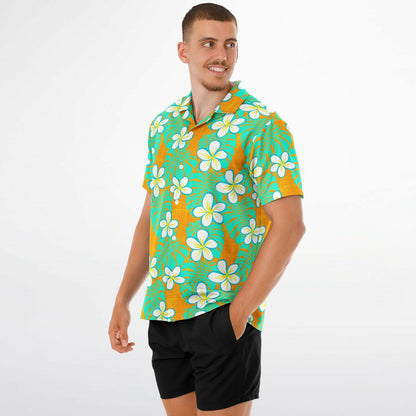 'Get Tropical' Short Sleeve Button-Down Shirt