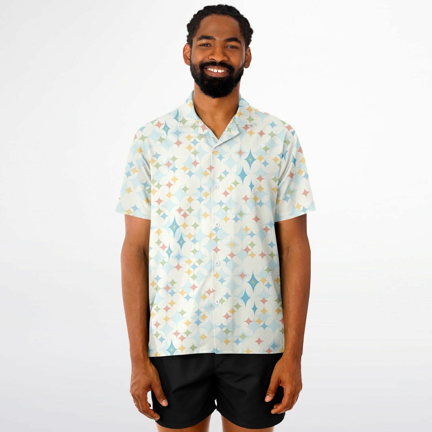 'Cocktail Classic' Short Sleeve Button-Down Shirt