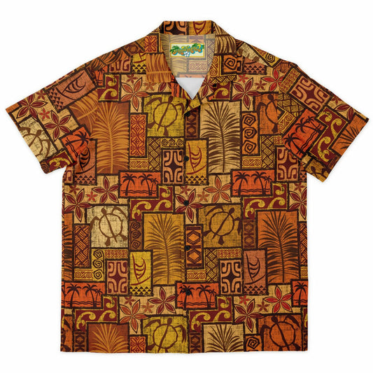 Moku Malihini Pele Sunset Short Sleeve Button-Down Shirt