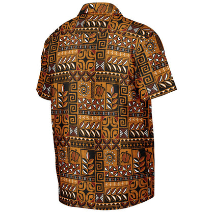 'Polynesie Pop' Short Sleeve Button-Down Shirt