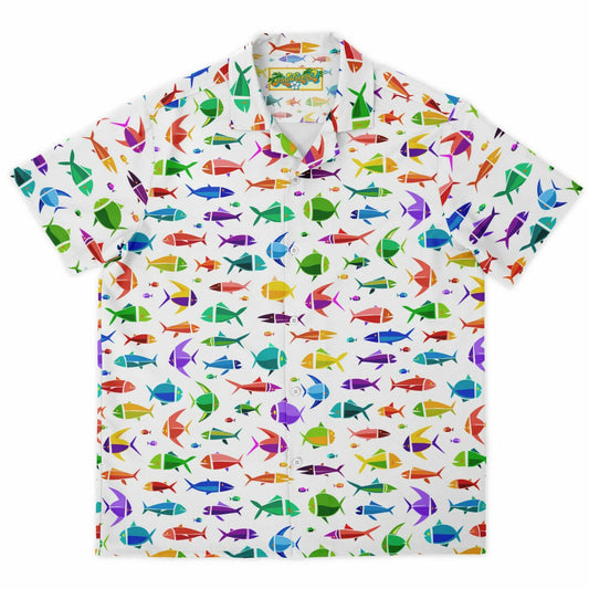 'Fishies' Short Sleeve Button-Down Shirt