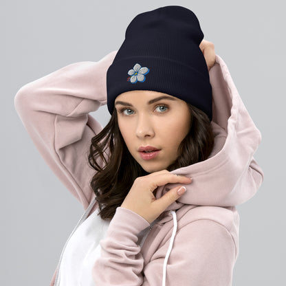 Tropic Blossom Cuffed Beanie