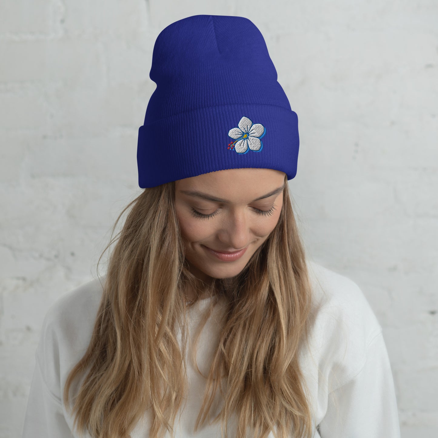 Tropic Blossom Cuffed Beanie