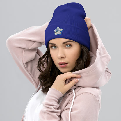 Tropic Blossom Cuffed Beanie