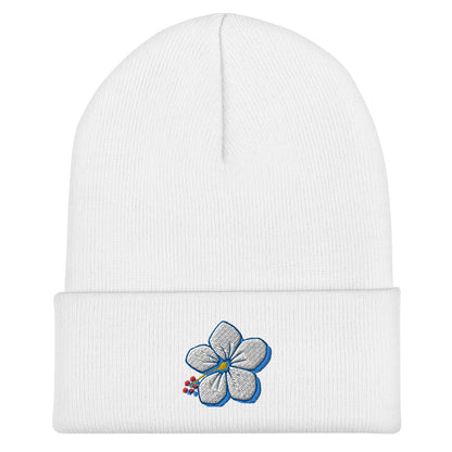 Tropic Blossom Cuffed Beanie