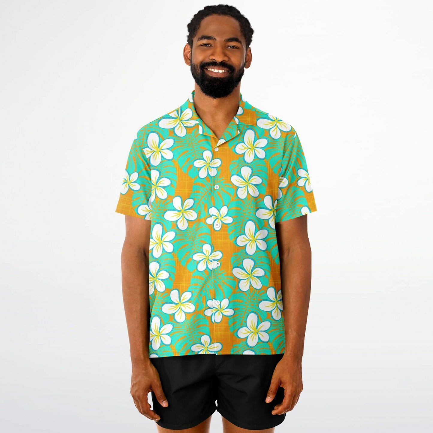 'Get Tropical' Short Sleeve Button-Down Shirt