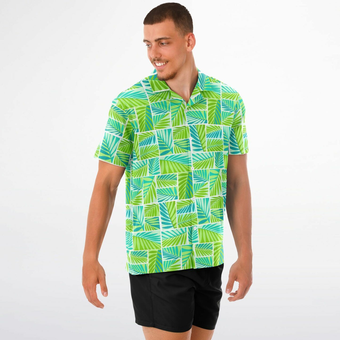 'Grass Hut Fresh' Short Sleeve Button-Down Shirt