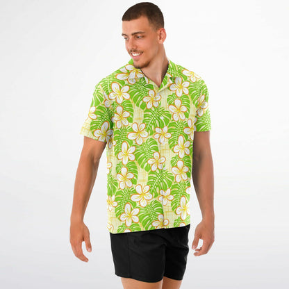 'Summer Beach' Short Sleeve Button-Down Shirt