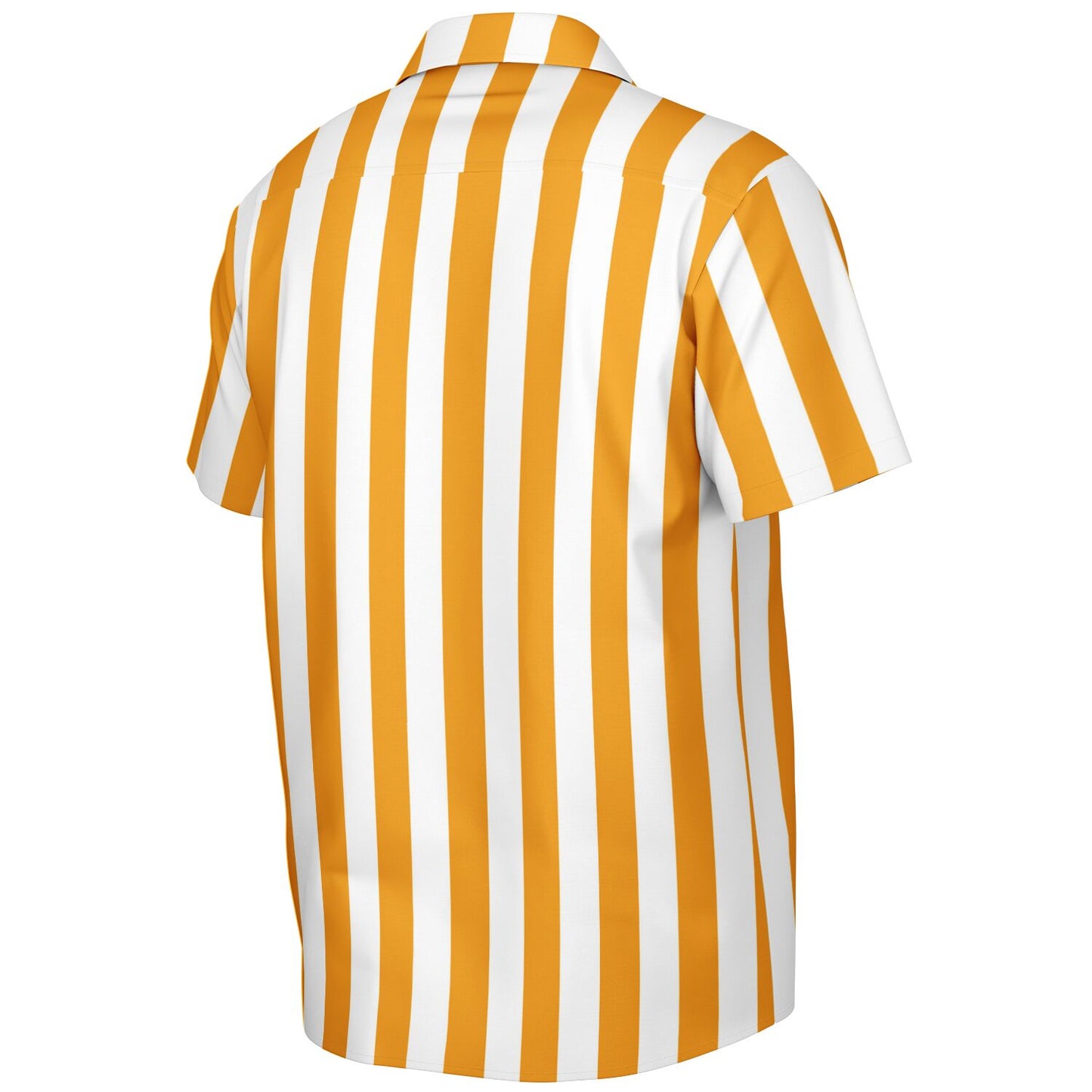 'Beachboy Orange' Striped Short Sleeve Button-Down Shirt