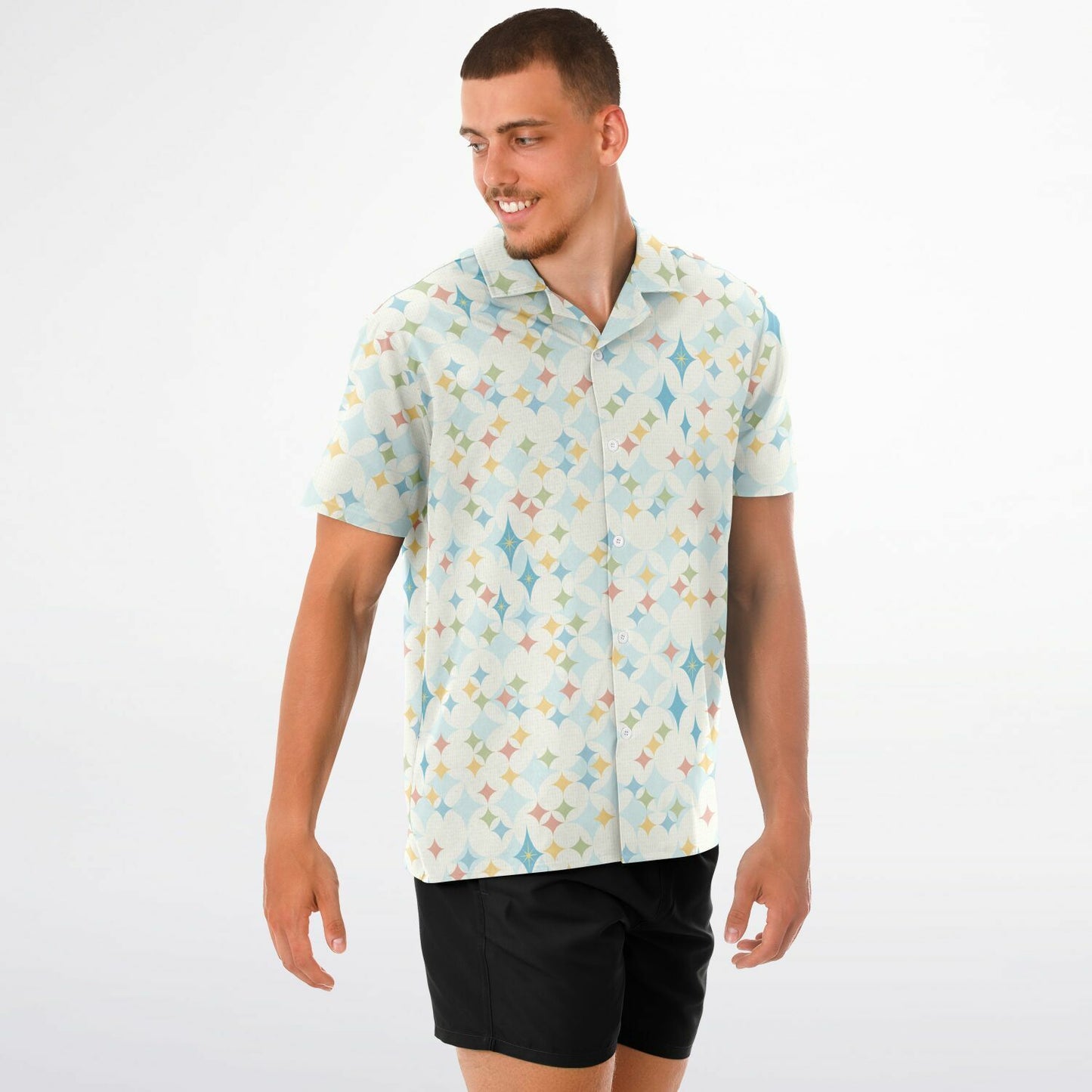 'Cocktail Classic' Short Sleeve Button-Down Shirt