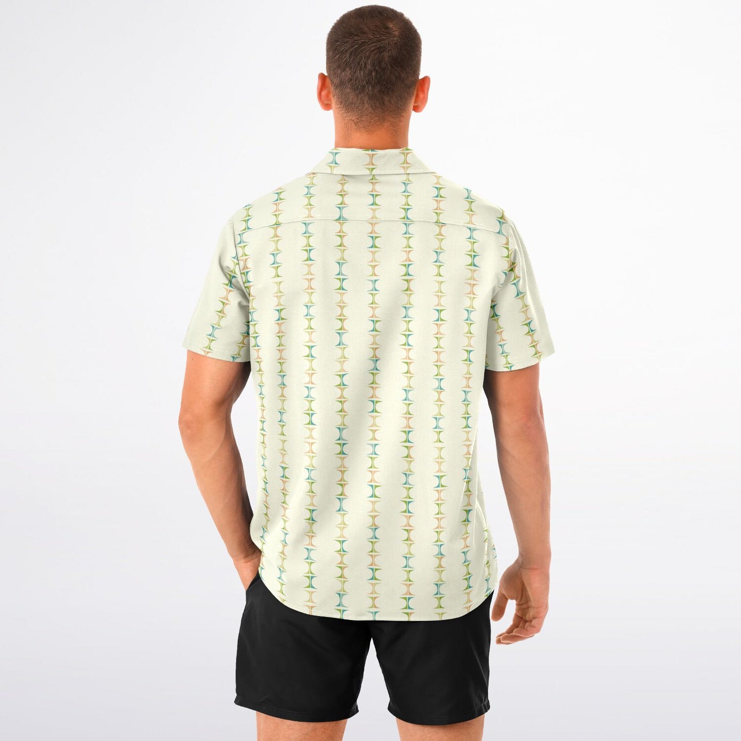 'Back Stairs' Short Sleeve Button-Down Shirt