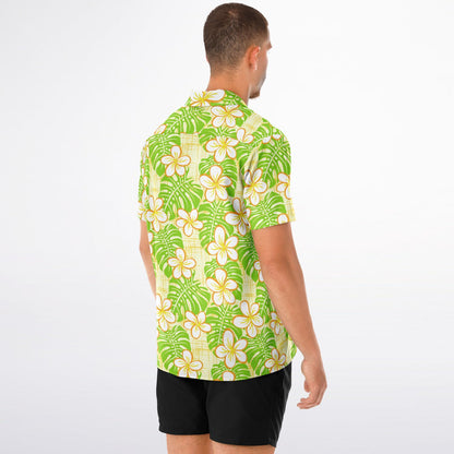 'Summer Beach' Short Sleeve Button-Down Shirt