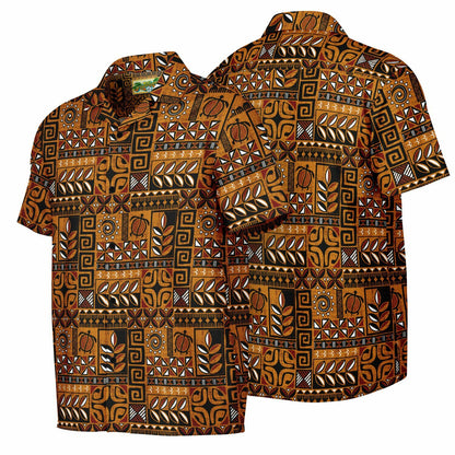 'Polynesie Pop' Short Sleeve Button-Down Shirt