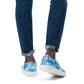 Blue Hawaiian Motif Men’s slip-on canvas shoes