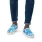 Blue Hawaiian Motif Men’s slip-on canvas shoes