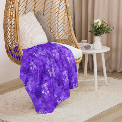 Tapa Tuesday Purple Sherpa blanket