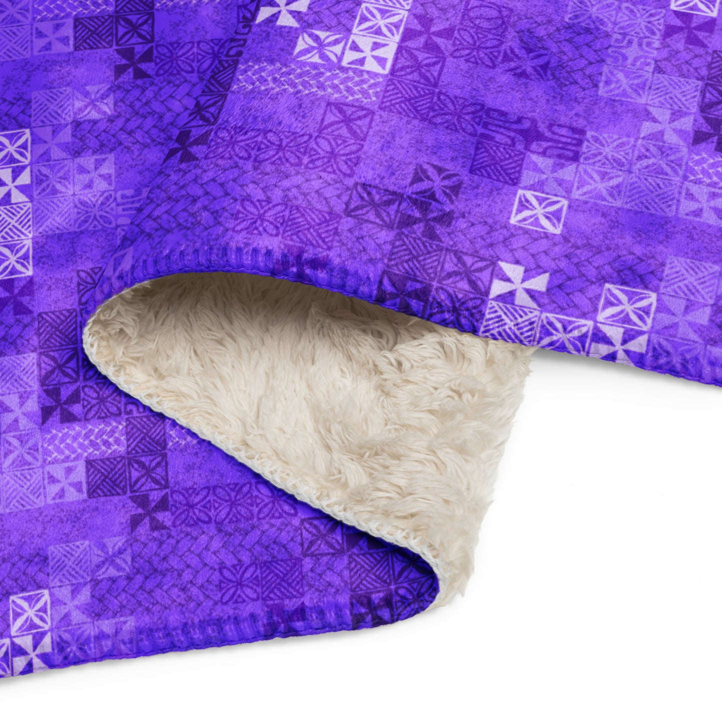 Tapa Tuesday Purple Sherpa blanket